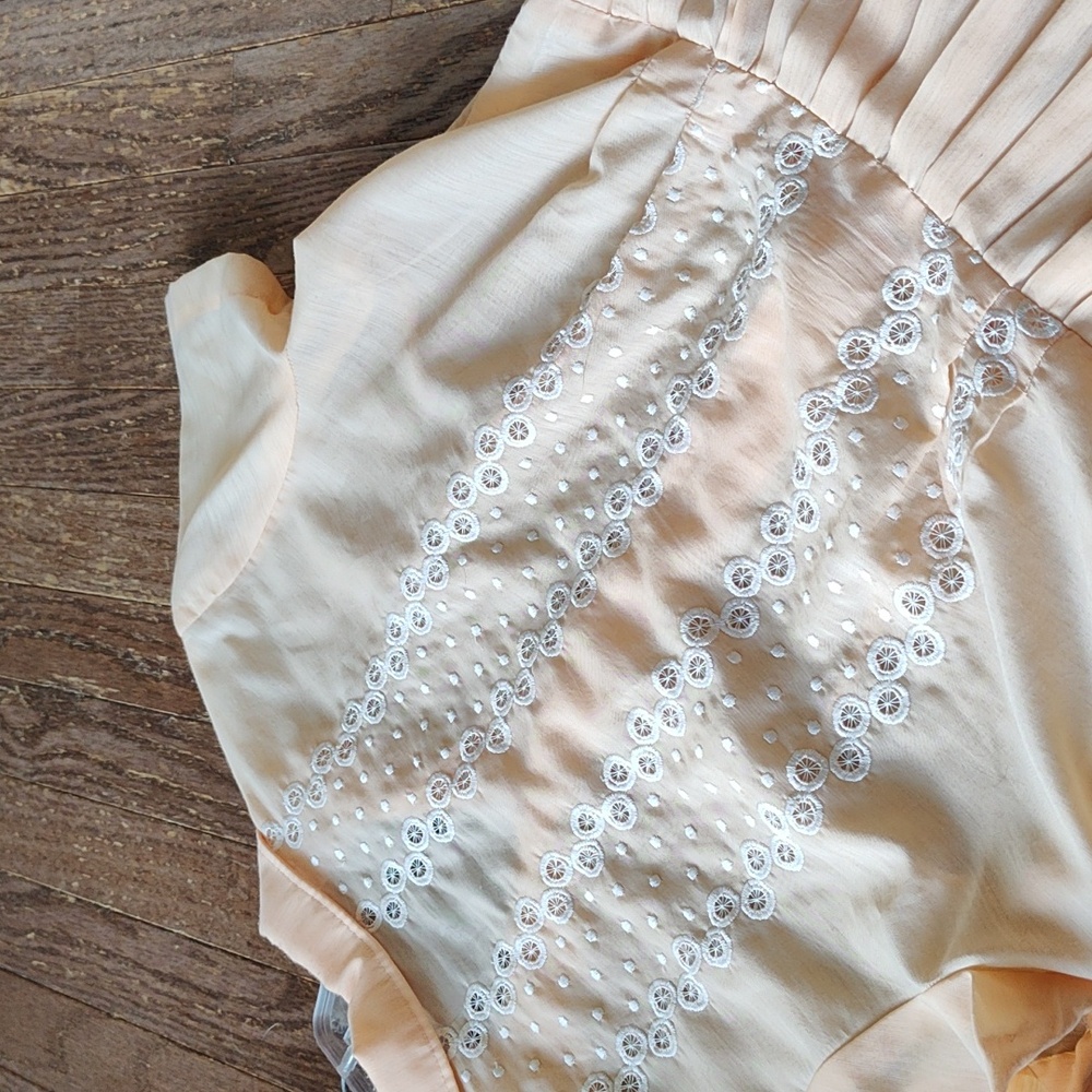 Charming Peach and Mint Vintage Dresses size M  based on measurements - Picture 6 of 14